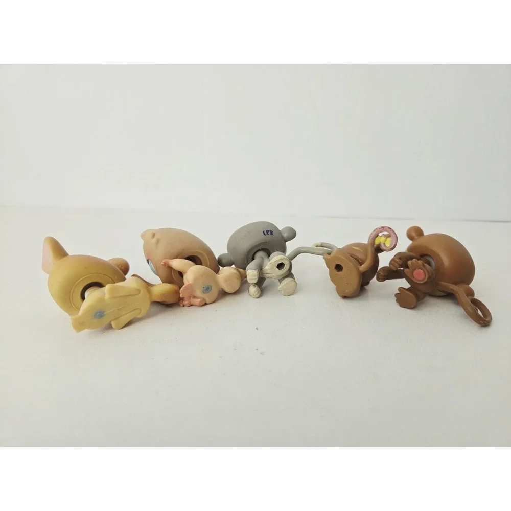 Littlest Pet Shop figure lot monkey 373 1029 669 raccoon 340 989 mouse